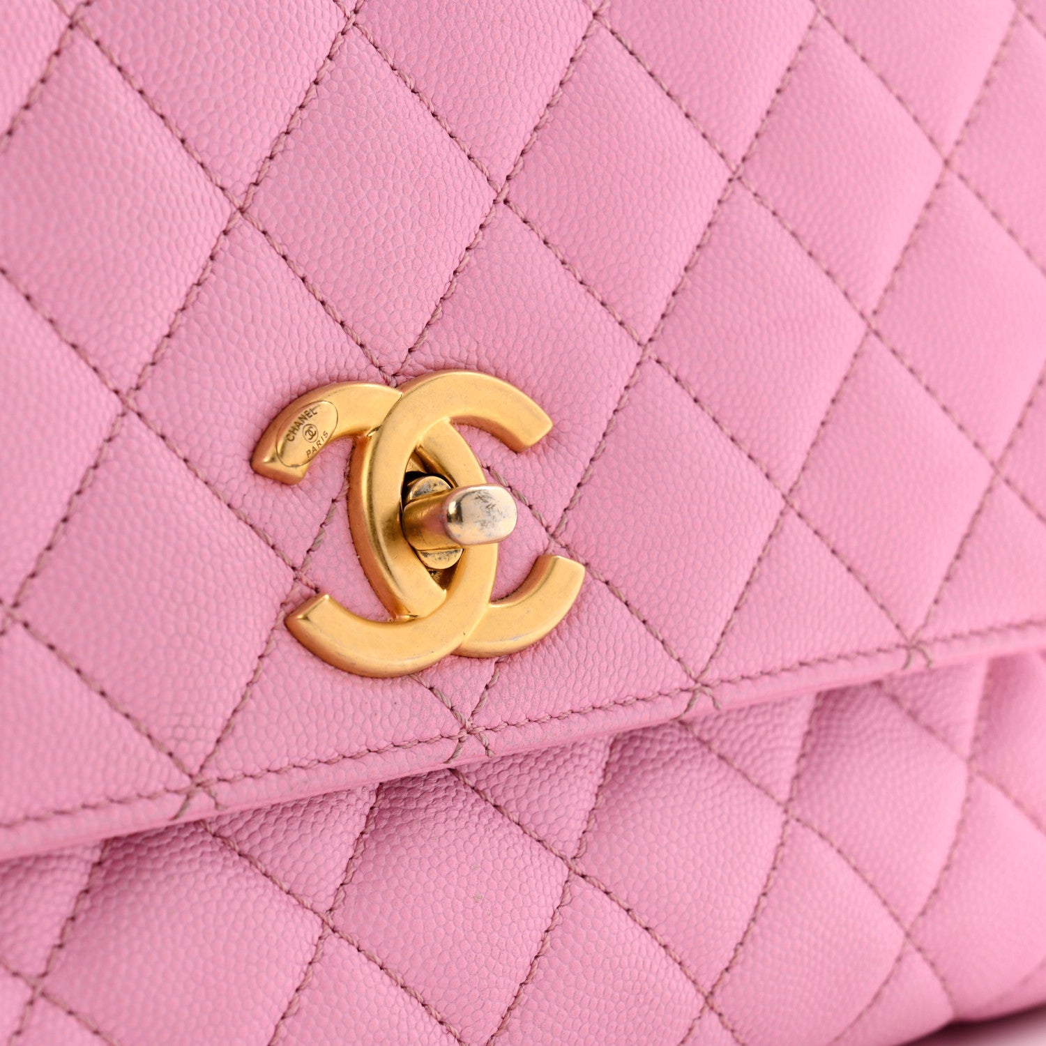 Chanel Caviar Quilted Small Coco Chain Handle Flap Lilac 13 of 16