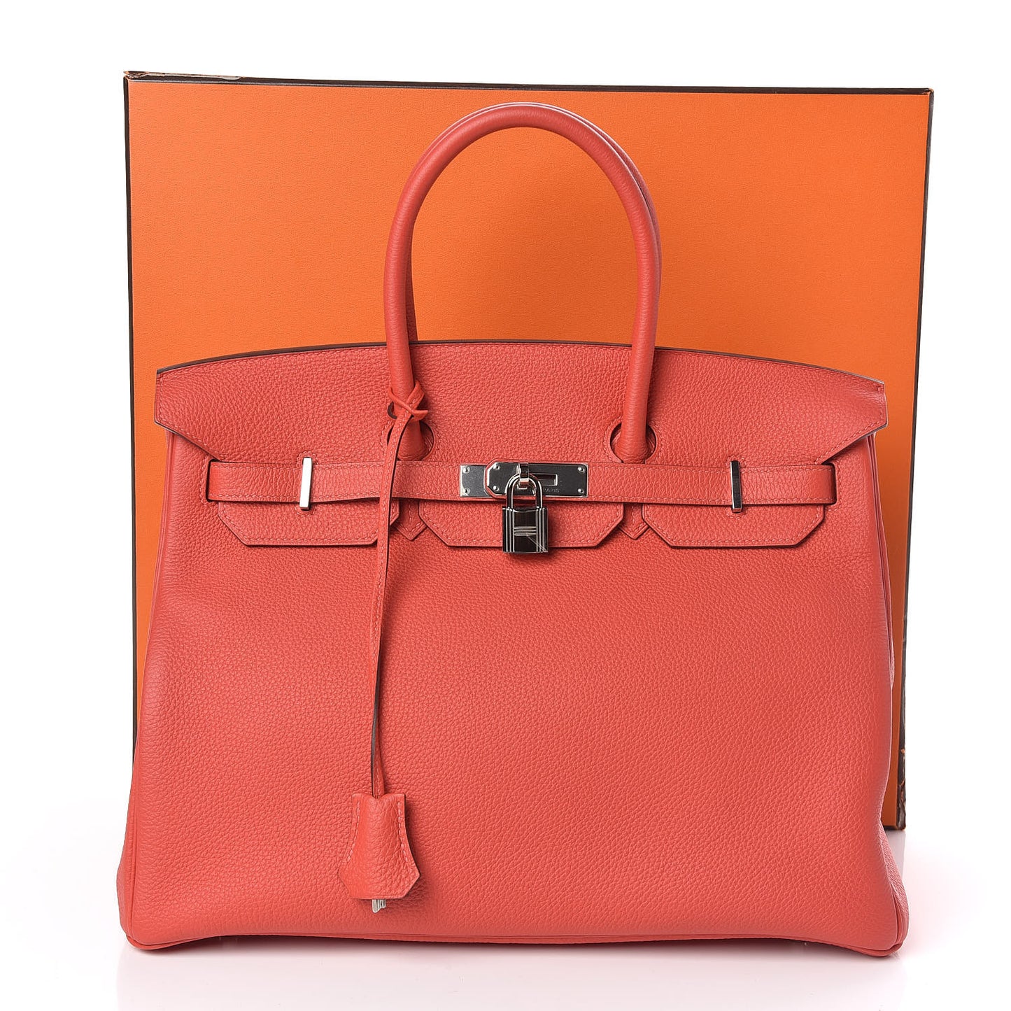 Togo Birkin 35 Rouge Pivoine