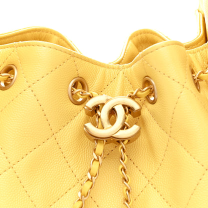 Chanel Caviar Quilted Small Chanel 25 Handbag Light Yellow 8 of 11