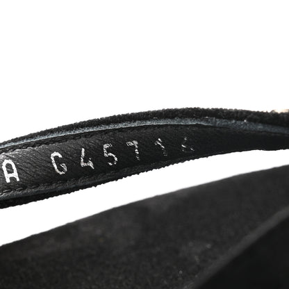 Chanel Velvet Crystal CC Thong Sandals 36.5 Black 8 of 9