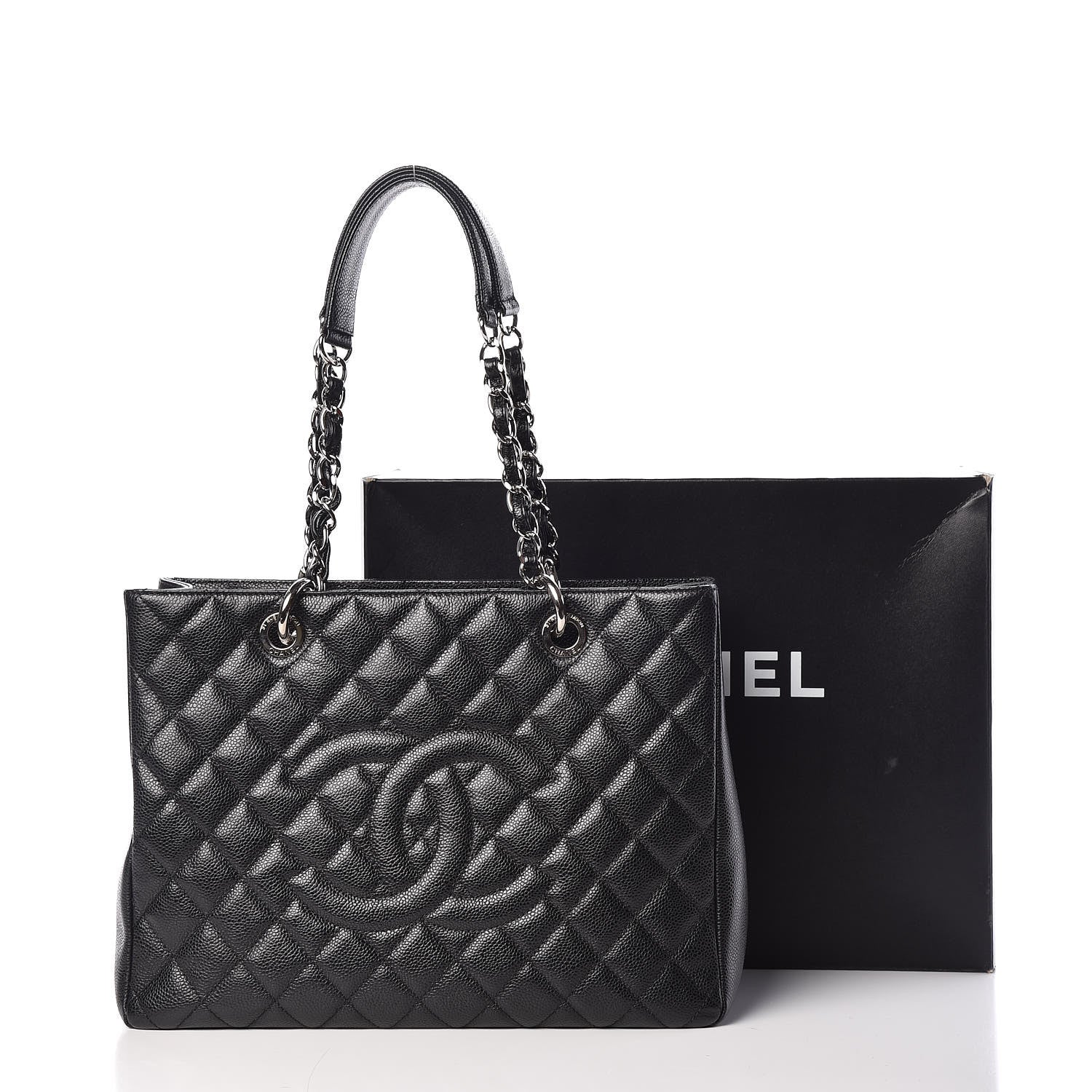 Chanel Caviar Quilted Grand Shopping Tote GST Black 11 of 12