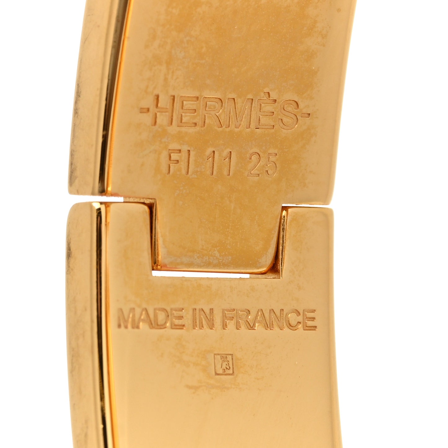 Enamel Narrow Clic Clac H Bracelet PM Jaune D'Or