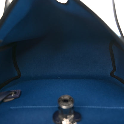 Hermes Toile Vache Hunter Herbag Zip Retourne 31 PM Black Blue De Malte 6 of 12