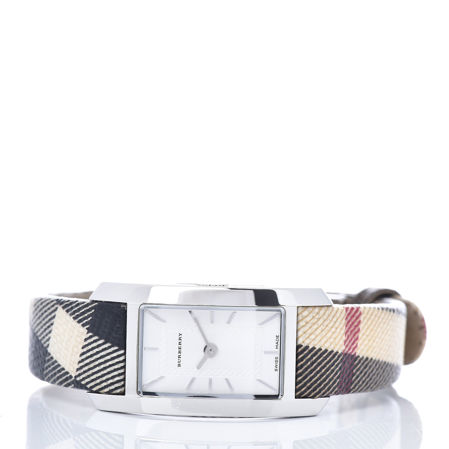 Burberry Stainless Steel Calfskin 20mm Heritage Nova Check Quartz Watch BU9503 3 of 5