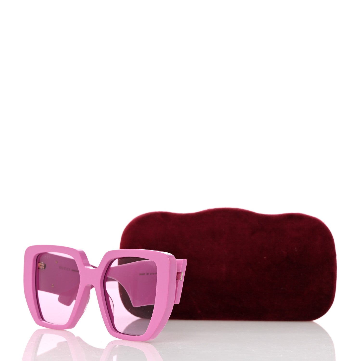 Gucci Acetate Square Frame Sunglasses GG0956S Pink 8 of 8