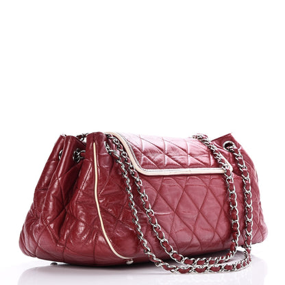 Chanel Lambskin Quilted East West Accordion Flap Light Bordeaux 4 of 11
