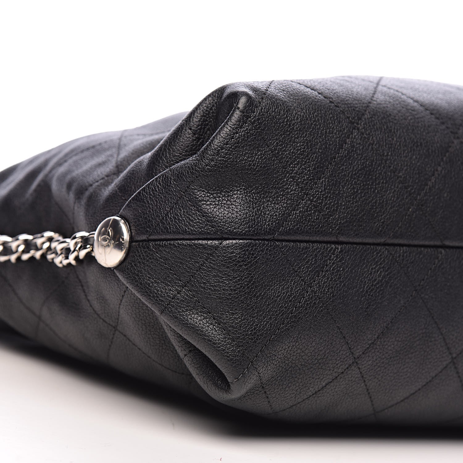 Chanel Grained Calfskin Stitched Medium Braided With Style Hobo Black 9 of 11