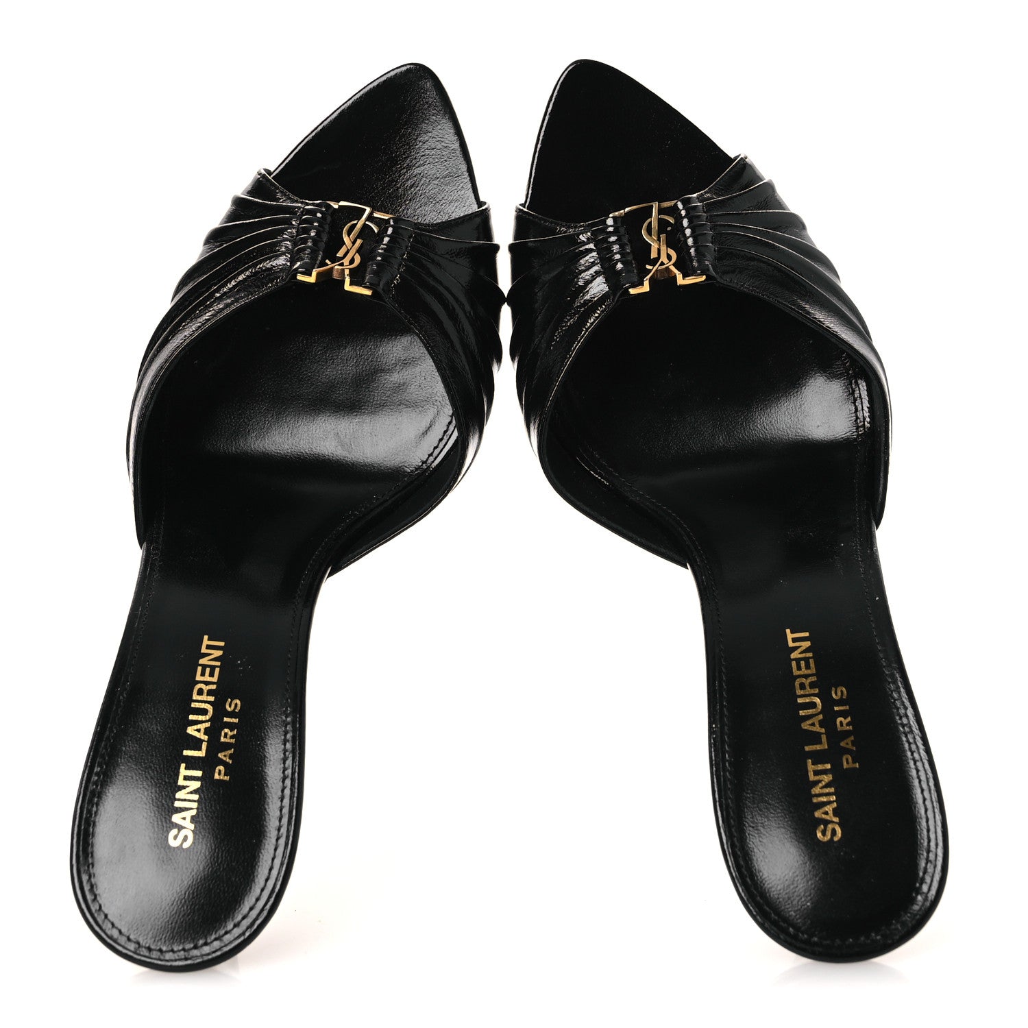 Saint Laurent Nappa Sugar Babylone 90 Mules 38.5 Black 2 of 12