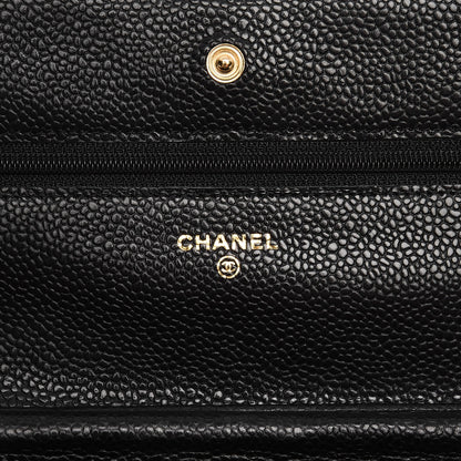 Chanel Caviar Quilted Wallet On Chain WOC Black 6 of 9