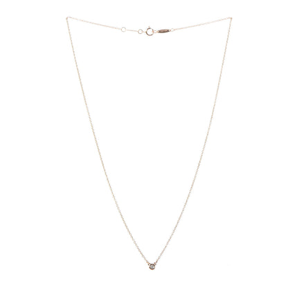 Tiffany 18K Rose Gold Diamond .03ct Elsa Peretti Diamonds by the Yard Pendant Necklace 3 of 8