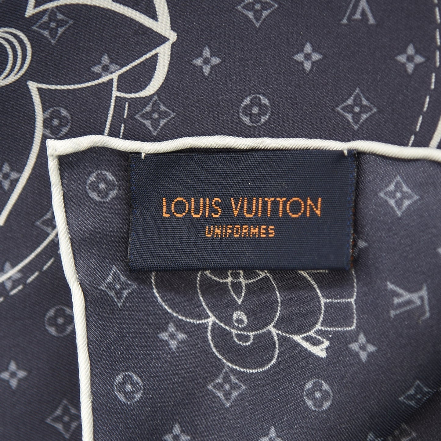 Silk Monogram Vivienne Pocket Square