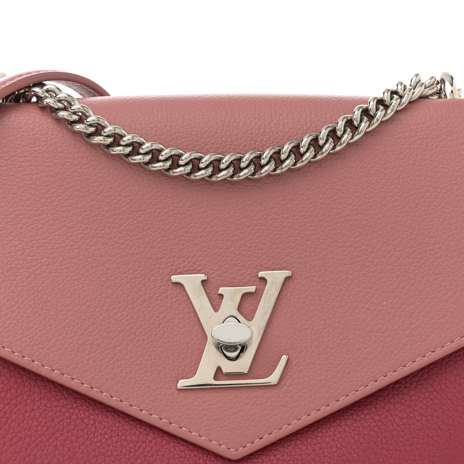 Louis Vuitton Soft Calfskin Mylockme Chain Bag BB Rose Boudoir Lie de Vin 8 of 13