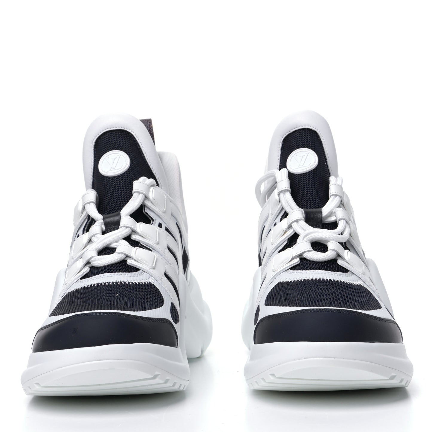 Calfskin Technical Nylon LV Archlight Sneakers 41 Marine
