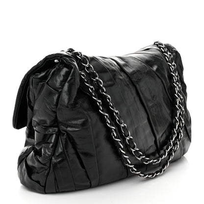Chanel Glazed Calfskin Twisted Maxi Flap Black 3 of 10