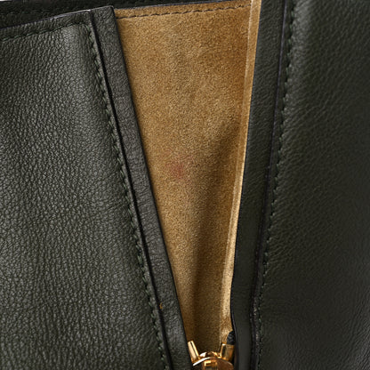 Chloe Smooth Calfskin Medium Milo Shopping Tote Midnight Green 16 of 16