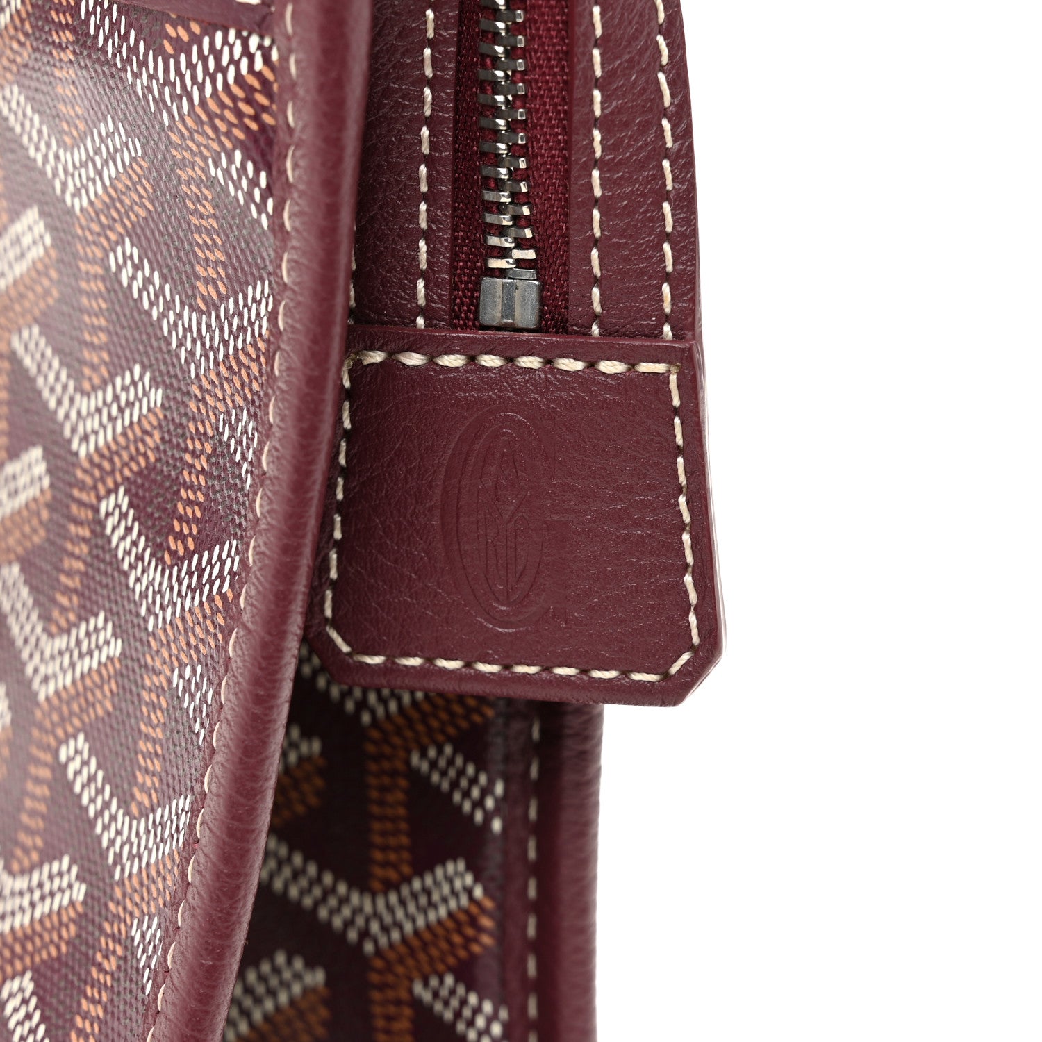 Goyard Goyardine Jouvence GM Toiletry Pouch Burgundy 5 of 8