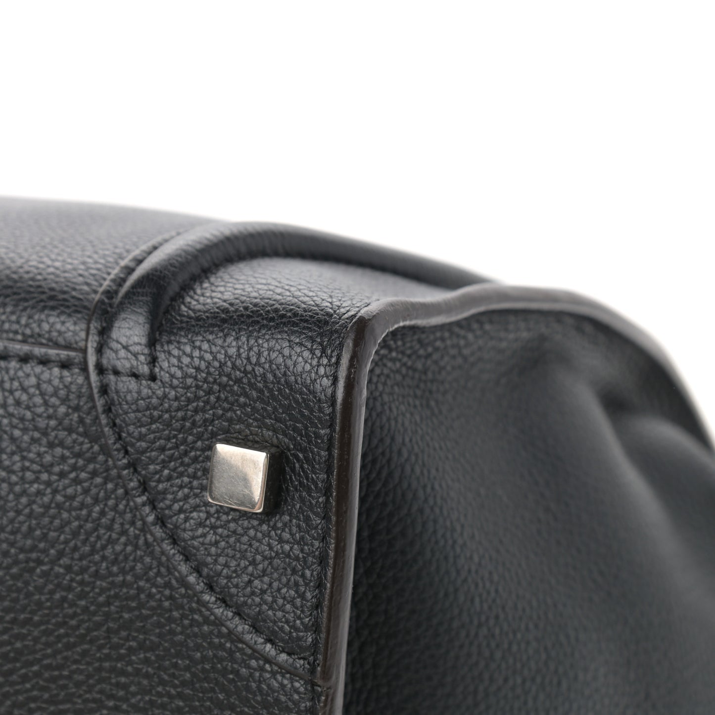 Drummed Calfskin Mini Luggage Black