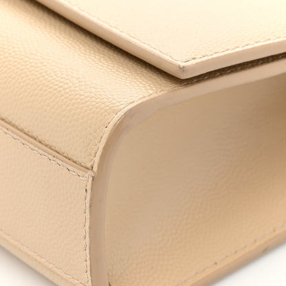 Saint Laurent Grain De Poudre Medium Monogram Kate Satchel Nude Powder 13 of 17