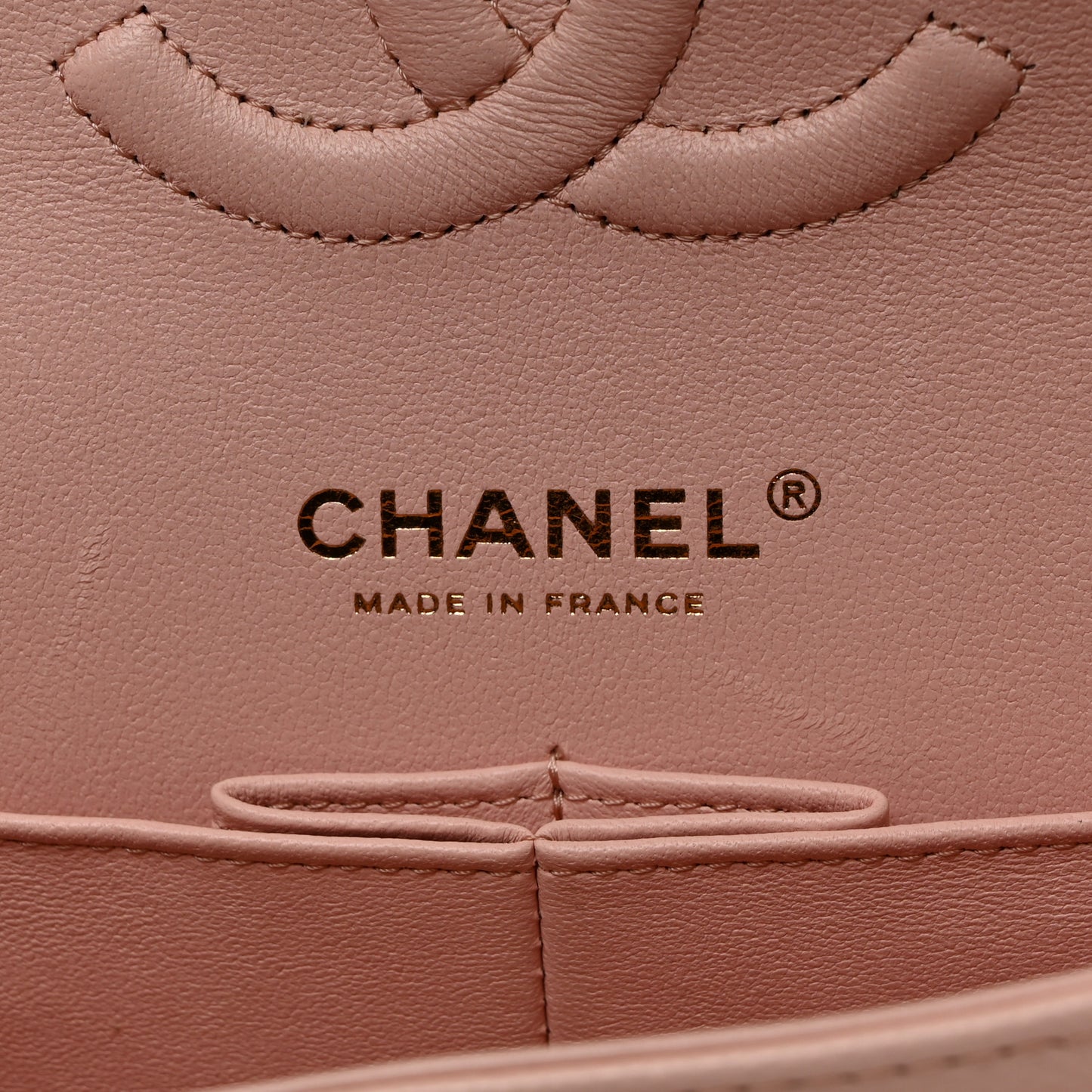 Caviar Quilted Medium Double Flap Light Pink