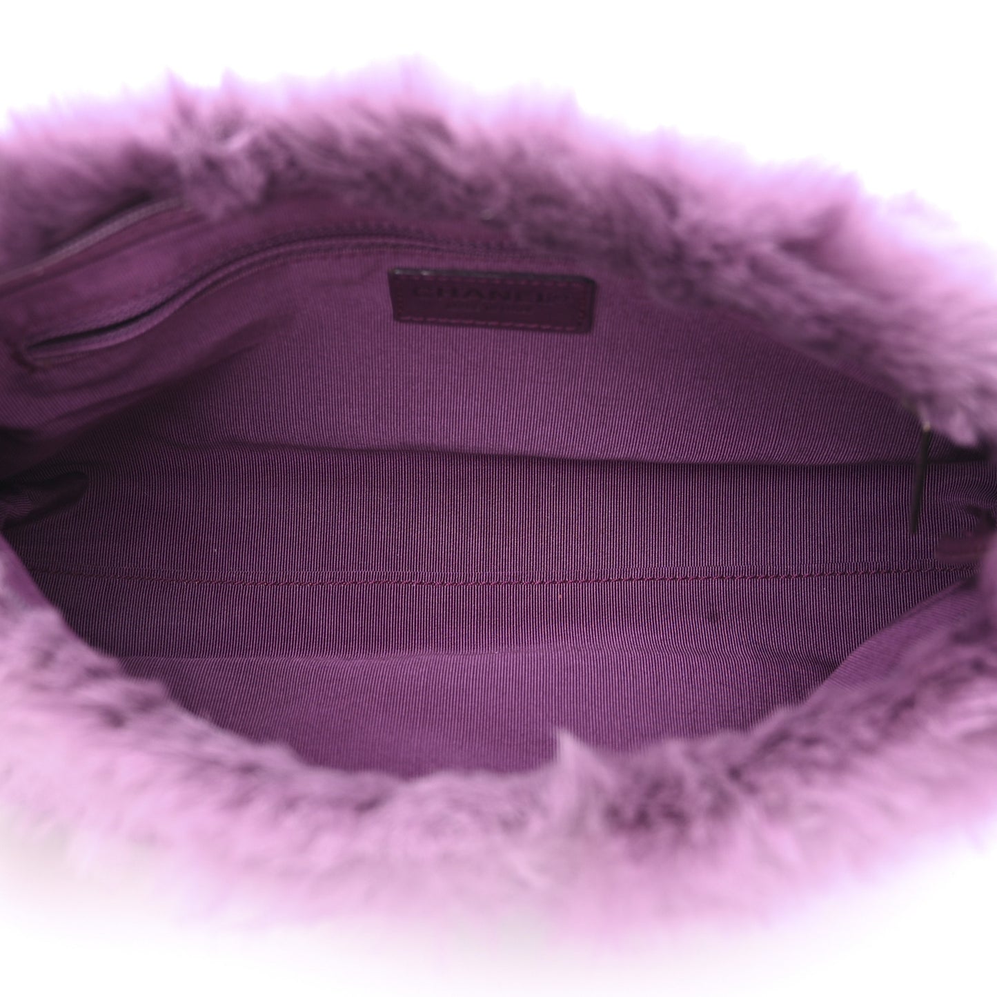Rabbit Fur Shoulder Bag Purple