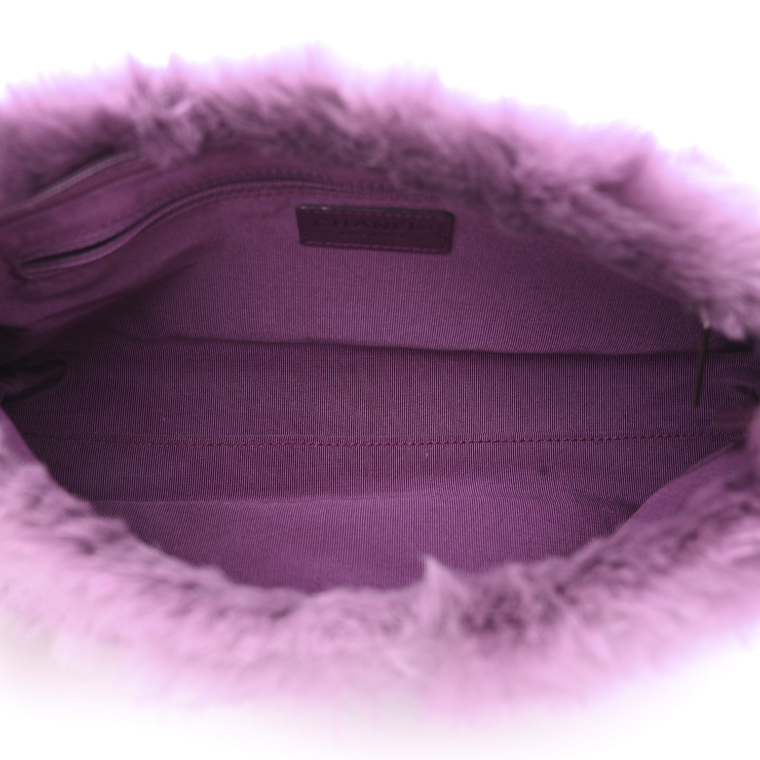 Chanel Rabbit Fur Shoulder Bag Purple 5 of 12