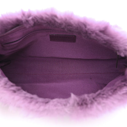 Chanel Rabbit Fur Shoulder Bag Purple 5 of 12