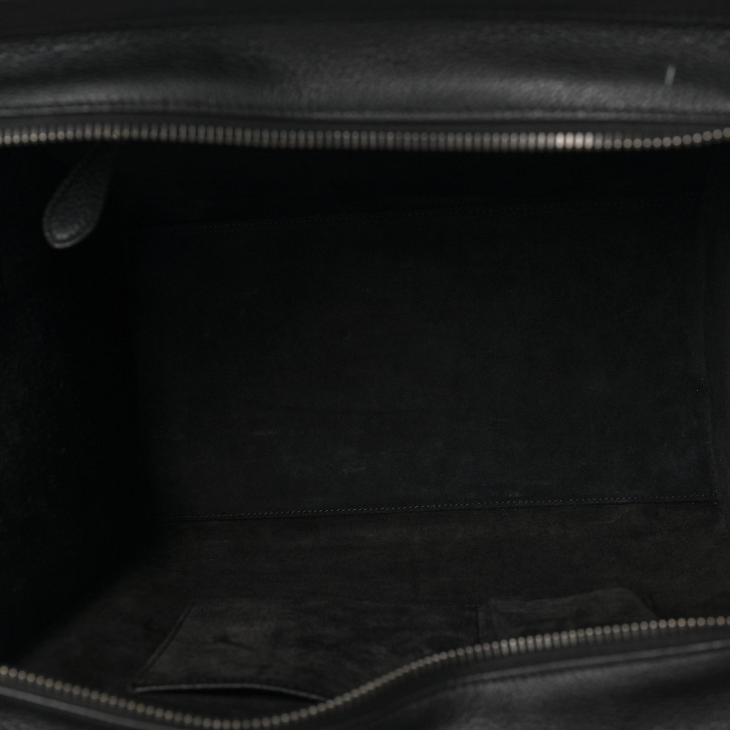 Drummed Calfskin Mini Luggage Black