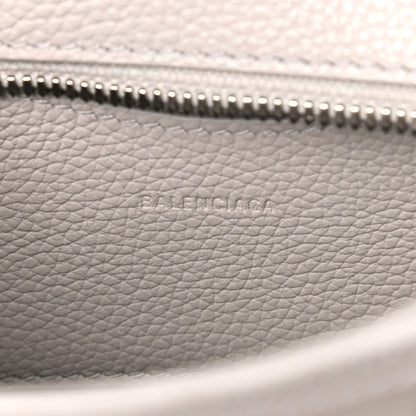 Balenciaga Grained Calfskin Neo Classic Silver Hardware Nano City Crossbody Chalky White 5 of 7