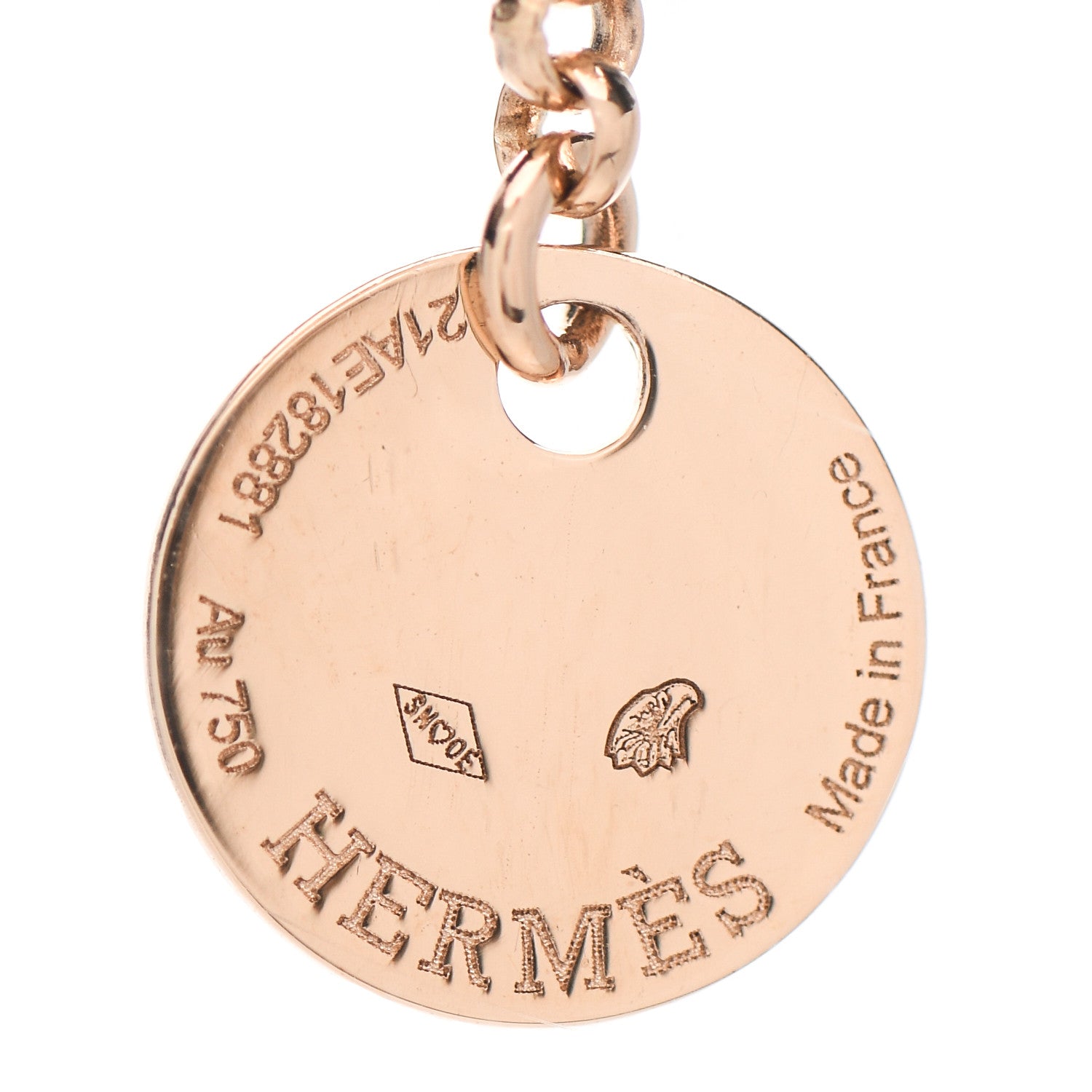 Hermes 18K Rose Gold PM Kelly Clochette Necklace 5 of 7