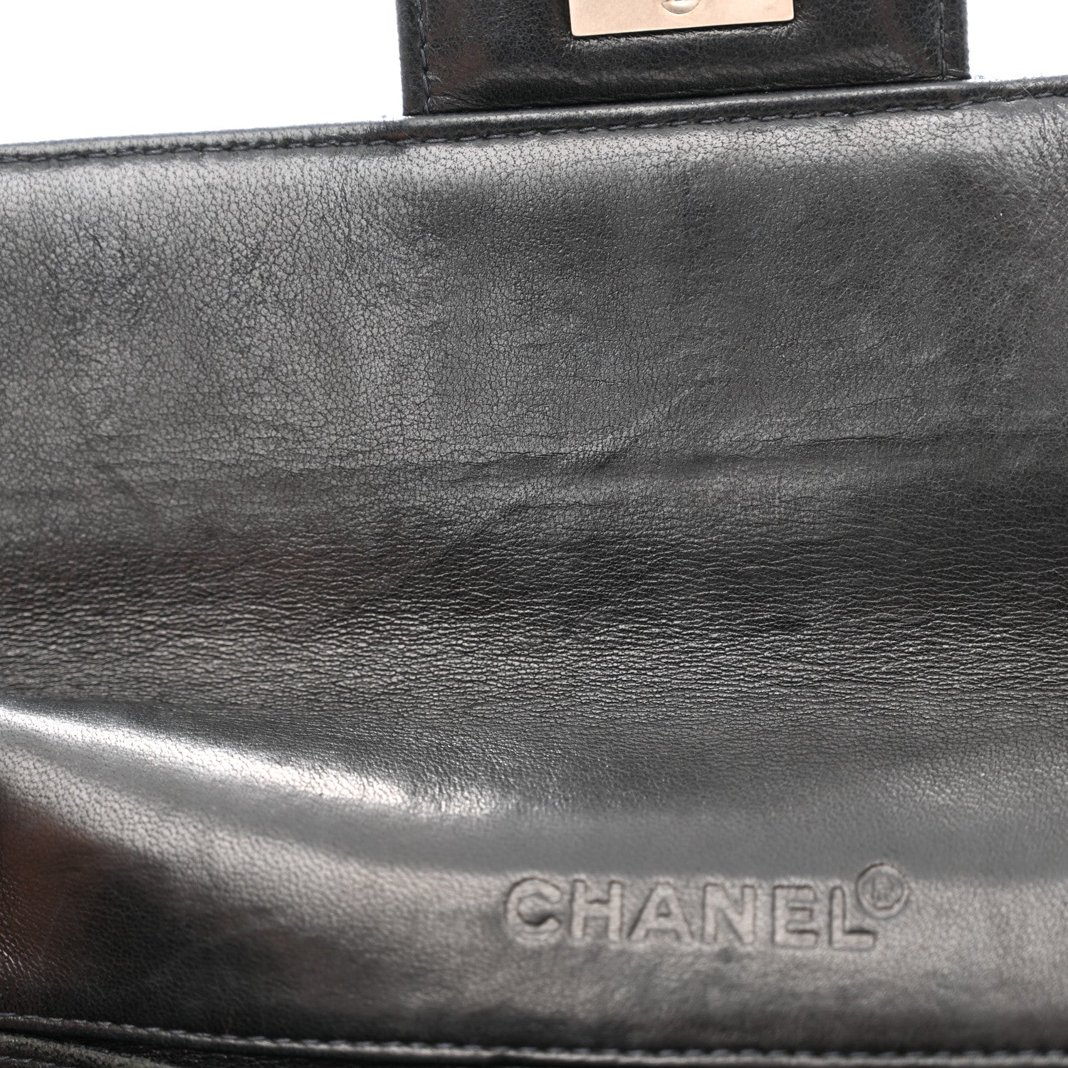Chanel Patent Quilted East West Chocolate Bar Flap Black 12 of 14