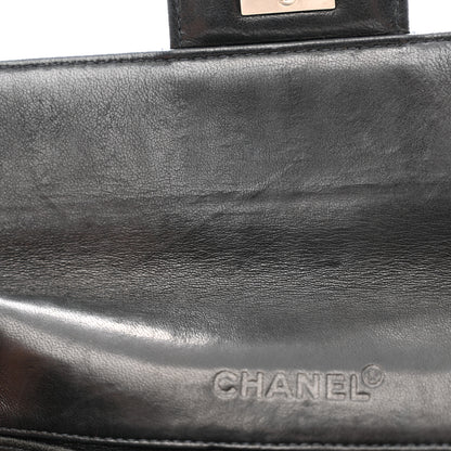 Chanel Patent Quilted East West Chocolate Bar Flap Black 12 of 14