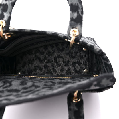 Christian Dior Canvas Mizza Embroidered Medium Lady D-Lite Gray 5 of 8