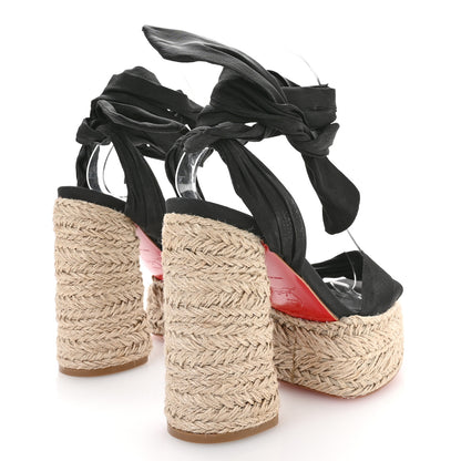 Christian Louboutin Gabardine Mariza Du Desert 130 Sandals 38 Black 5 of 7