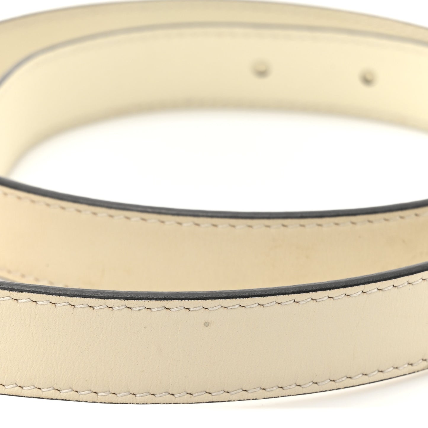 Plutone Calfskin Double G 20mm Belt 75 30 Mystic White