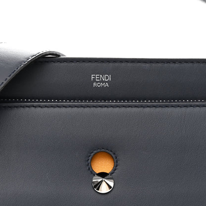 Fendi Vitello Baltico Dolce DotCom Satchel Navy Yellow 8 of 10