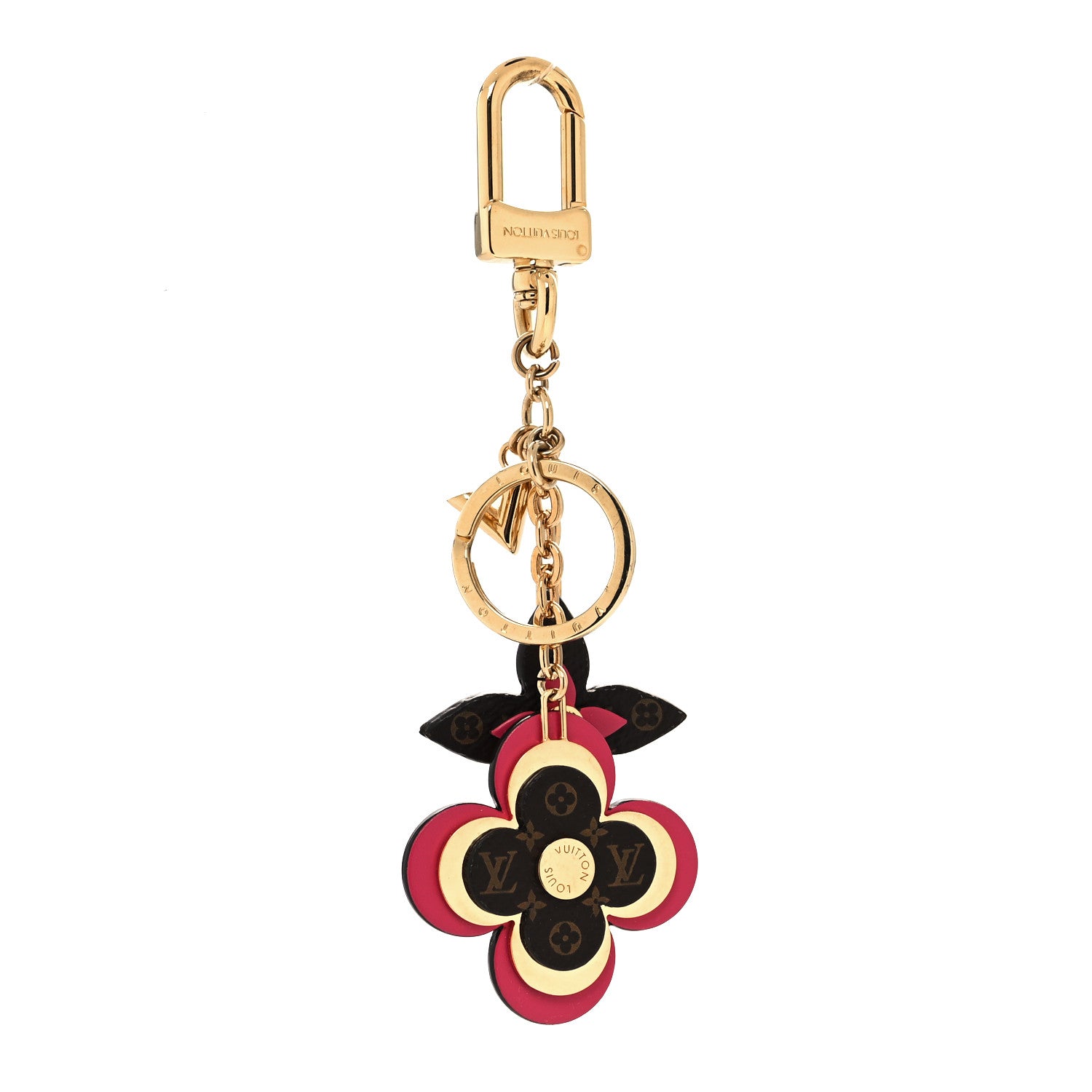 Louis Vuitton Monogram Blooming Flowers Bag Charm Key Holder Brown 1 of 4
