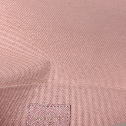 Louis Vuitton Damier Azur Pochette Felicie Chain Wallet Rose Ballerine 9 of 14
