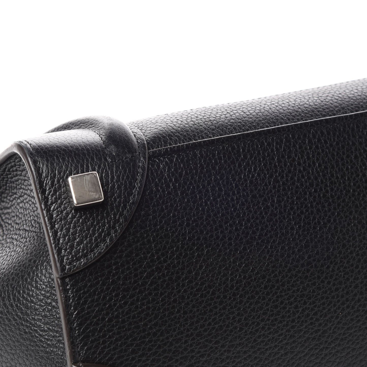 Drummed Calfskin Micro Luggage Black