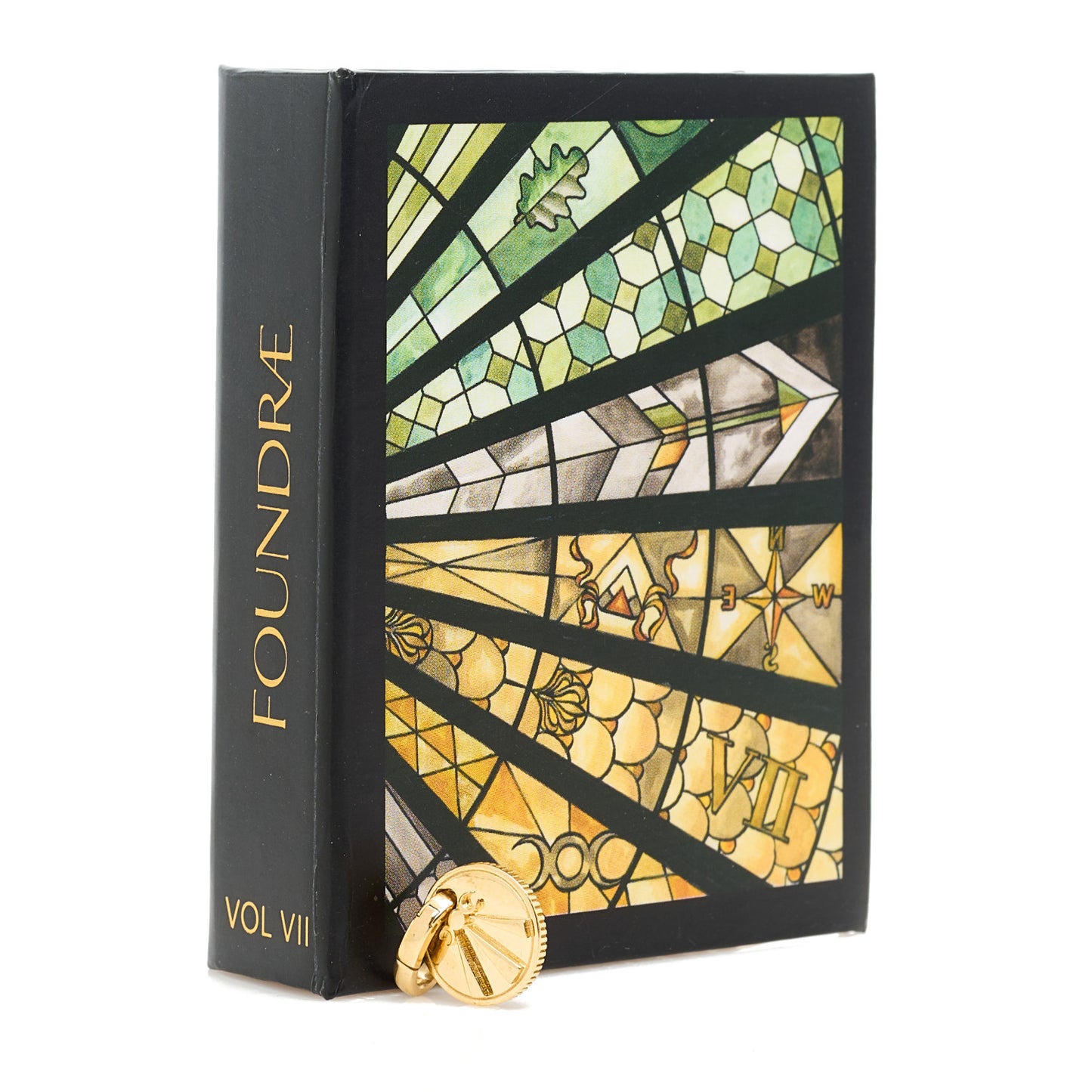 18K Yellow Gold Diamond Miniature Mind Body Soul Wholeness Medallion Annex Link Pendant