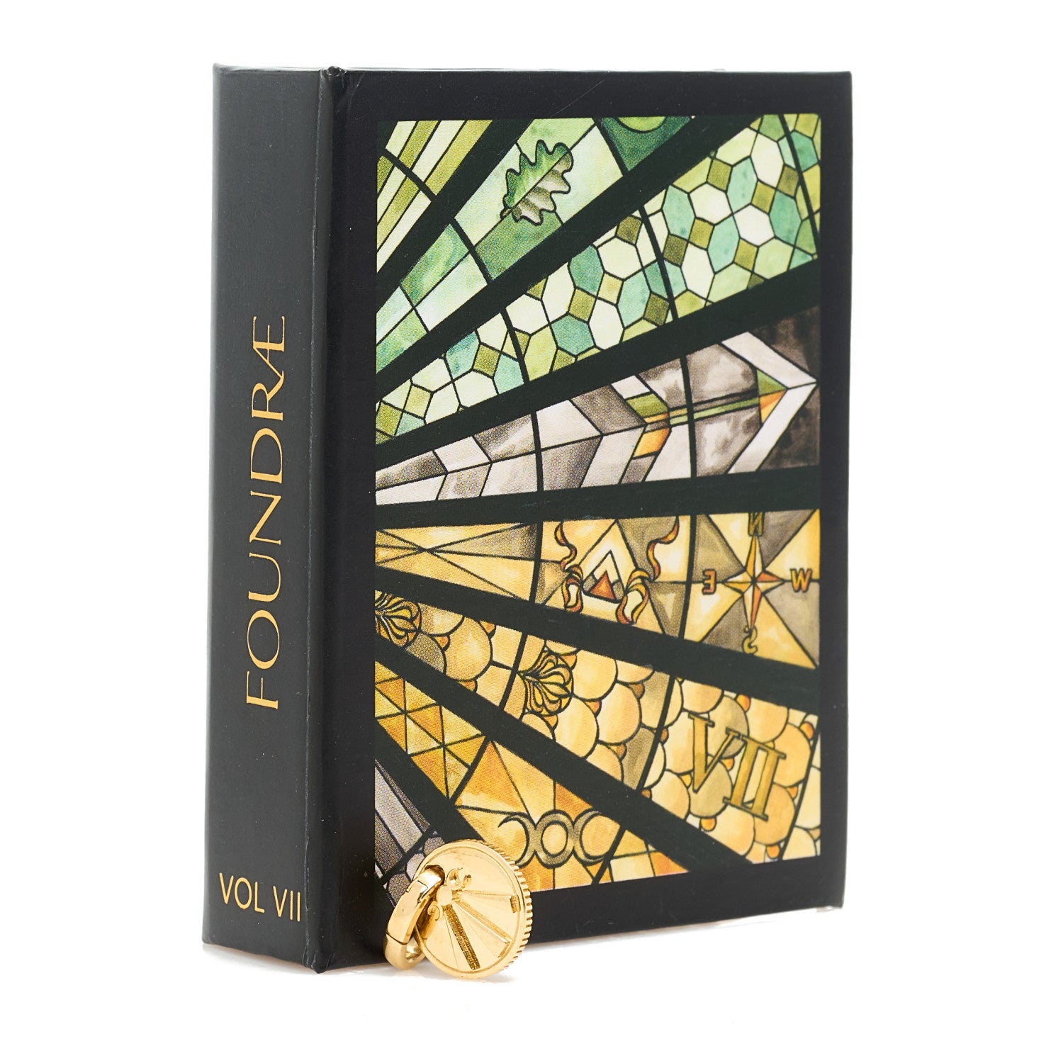 Foundrae 18K Yellow Gold Diamond Miniature Mind Body Soul Wholeness Medallion Annex Link Pendant 4 of 4