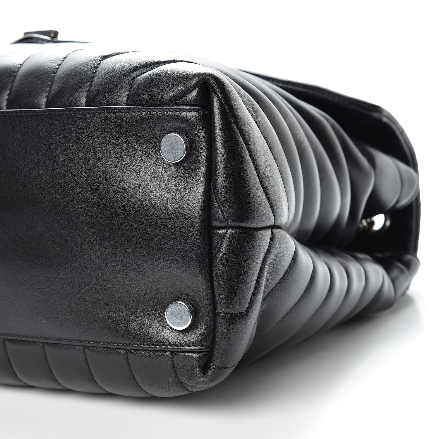 Saint Laurent Calfskin Y Quilted Monogram Large Loulou Chain Satchel Black 10 of 14