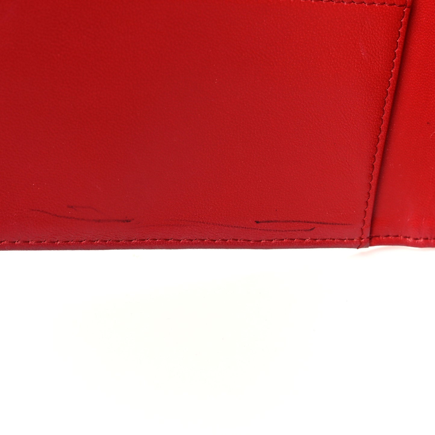 Lambskin Quilted Large Agenda Cover Red