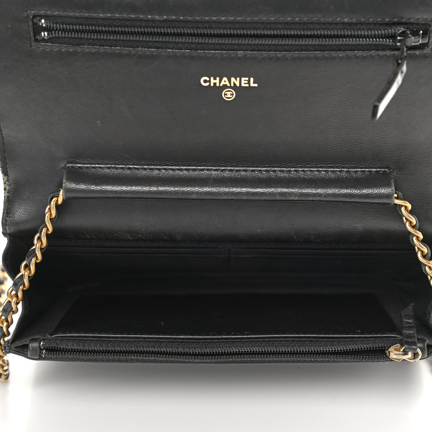 Chanel Calfskin Quilted Boy Wallet On Chain WOC Black 5 of 15