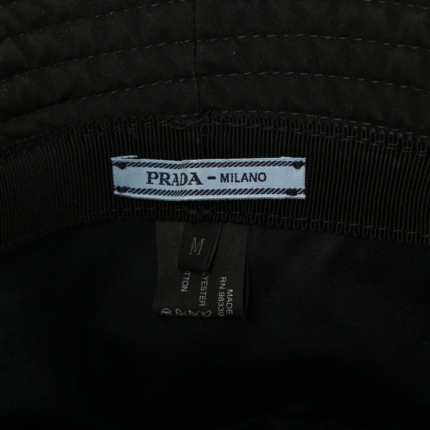 Prada Technical Nylon Linea Rossa Bucket Hat M Black 8 of 8