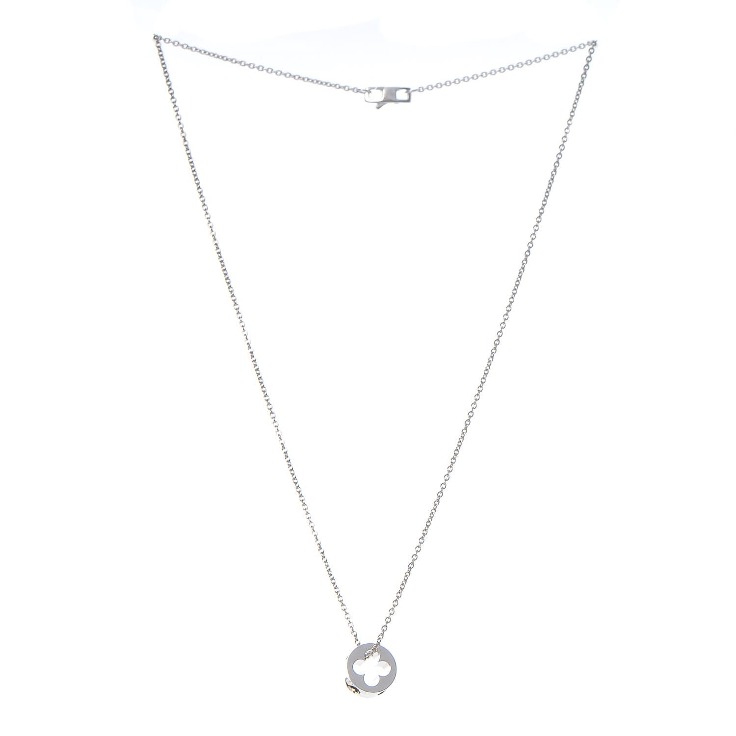 Louis Vuitton Empreinte White Gold Pendent Necklace 3 of 6