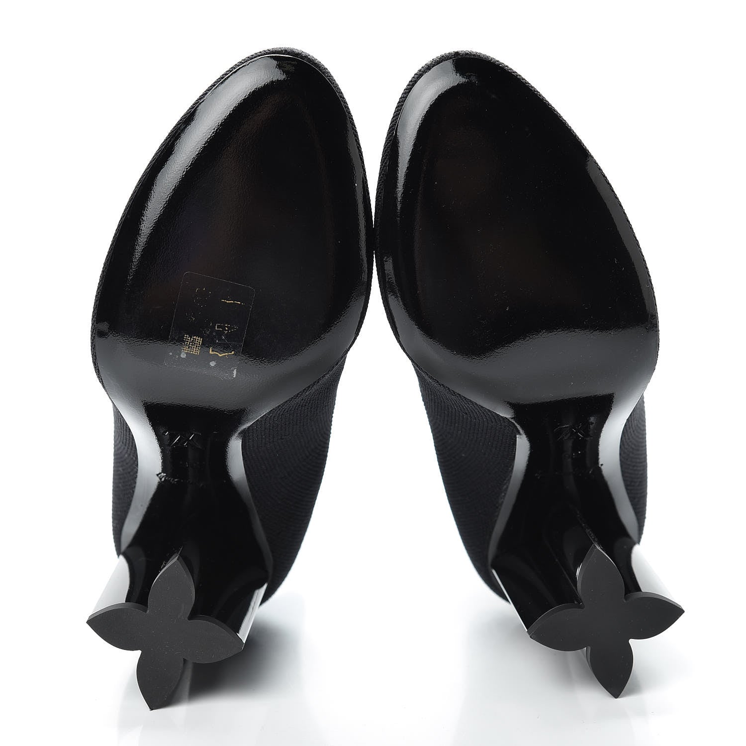 Louis Vuitton Stretch Fabric LV Black Heart Sock Ankle Boots 36 Black 6 of 7