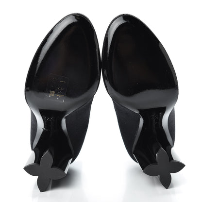 Louis Vuitton Stretch Fabric LV Black Heart Sock Ankle Boots 36 Black 6 of 7