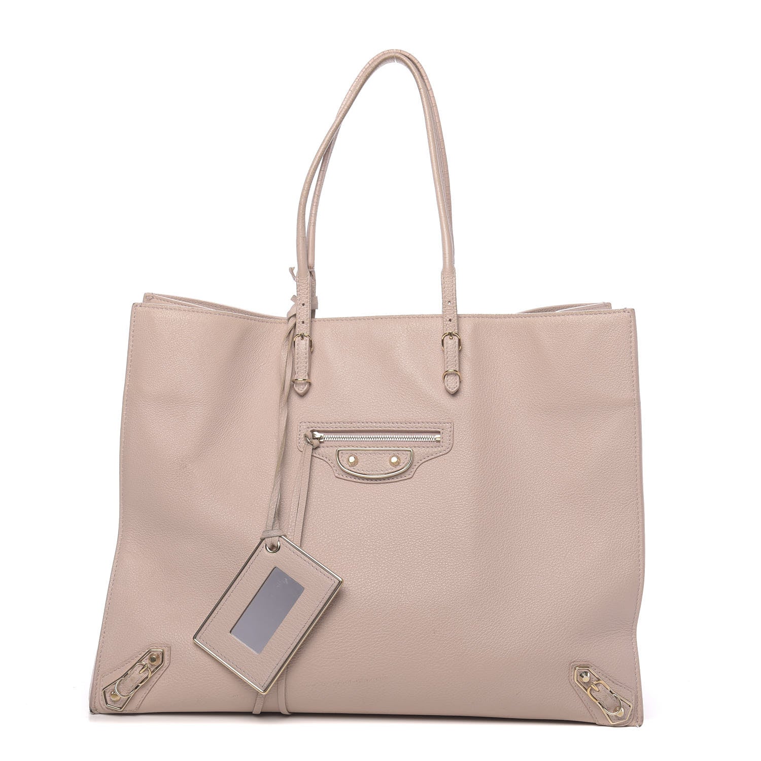 Balenciaga Grained Calfskin Gold Metallic Edge Hardware Papier A4 Tote Rose Poudre 1 of 25