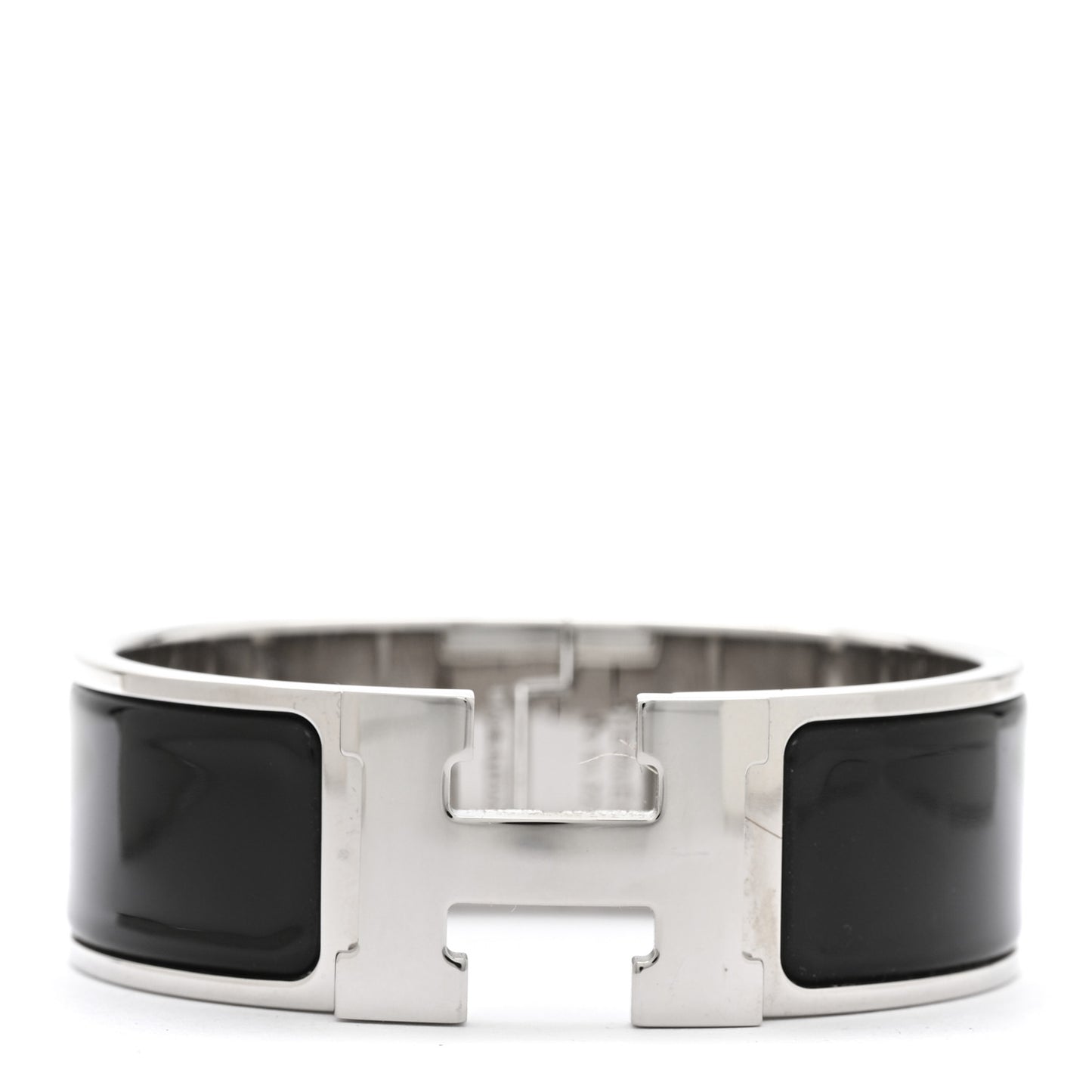 Enamel Wide Clic Clac H Bracelet PM Black