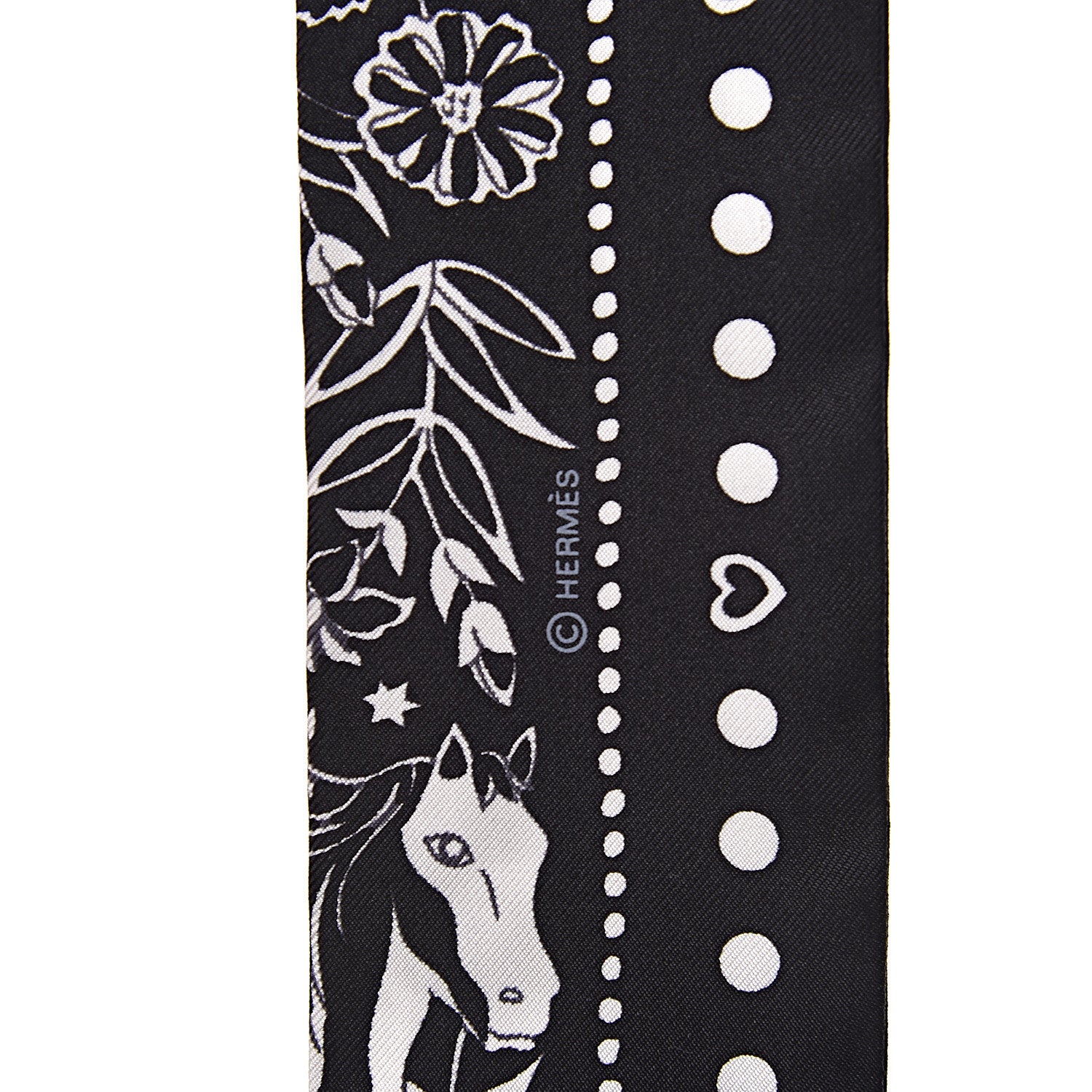 Hermes Silk Entre Ciel Et Mer Twilly Black White 5 of 5